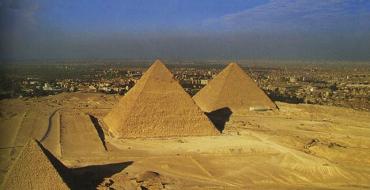 Plano de las pirámides de Giza.  Complejo piramidal de Giza.  Arquitectura piramidal en Giza